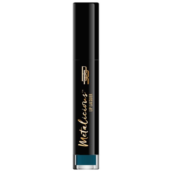 Metalicious Lip Lacquer - Top Off - Product front facing with applicator along side, with no background