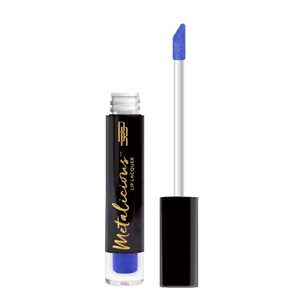 Metalicious Lip Lacquer - Top Heavy - Product front facing with applicator along side, with no background