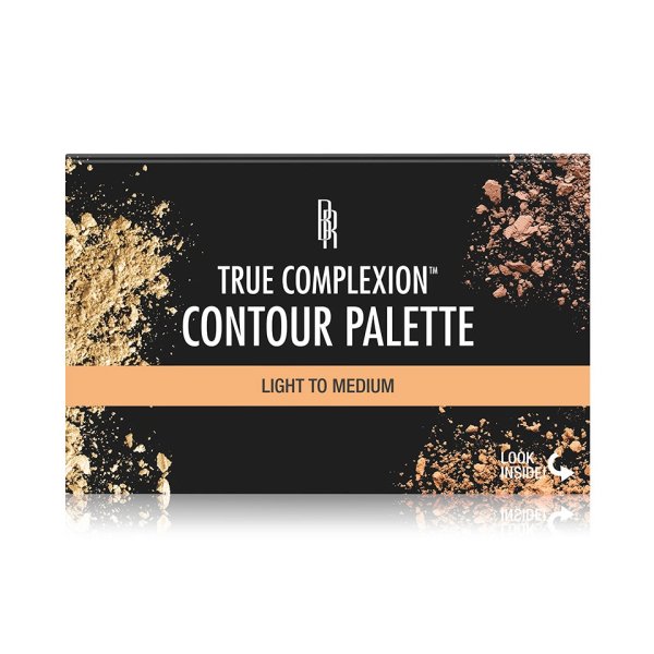 TRUE COMPLEXION CONTOUR PALETTE, Light to Medium - Product angle view open compact, with white background