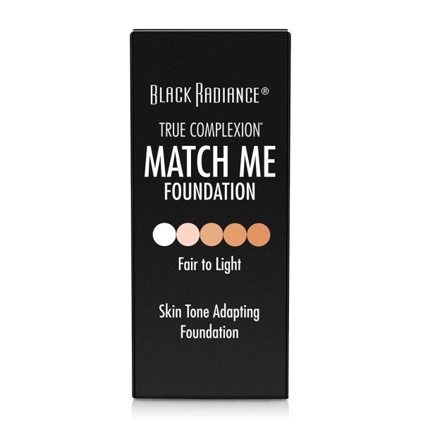 TRUE COMPLEXION MATCH ME FOUNDATION - Fair to Light - Product front facing lip open, product dripping of of applicator, white background