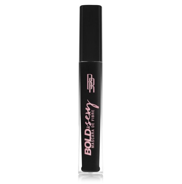 Bold & Sexy Fiber Mascara- Black - Product front facing applicator along side with white background