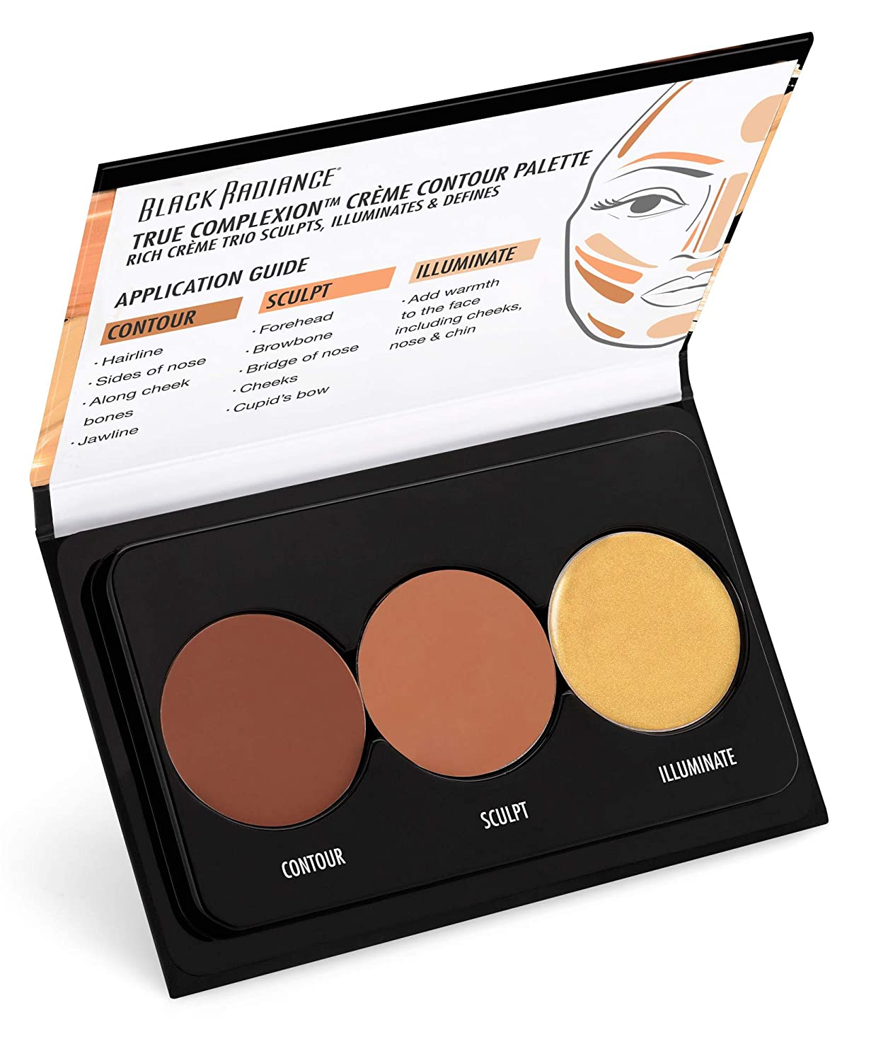 True Complexion™ Creme Contour Palette, Light - Black Makeup