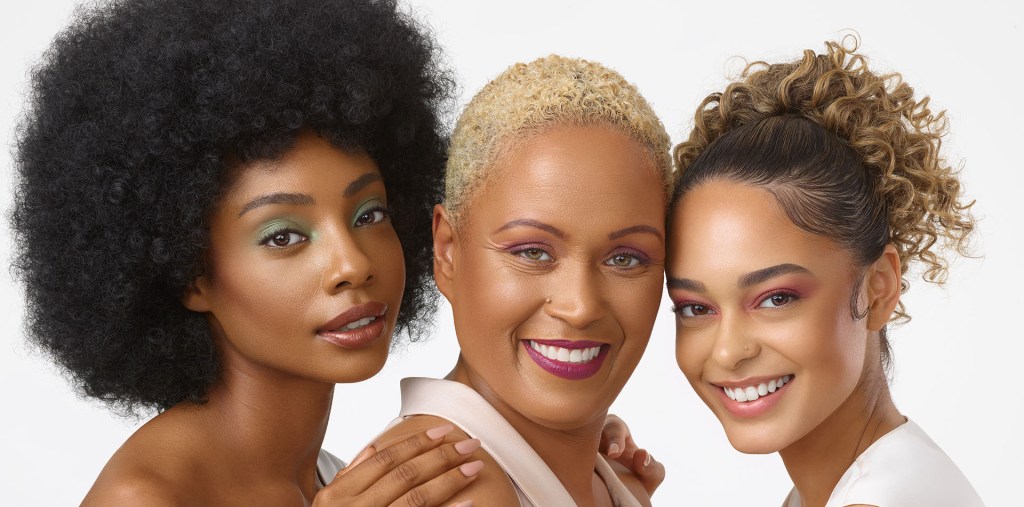 Three African American women posing